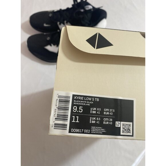 New Mens Size 9.5 Black White Nike Kyrie Low 5 TB Basketball Shoes DO9617 002